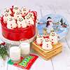 Wide View Image Snowman Cookie Tin