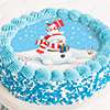 Zoomed in Image of Snowman Cake